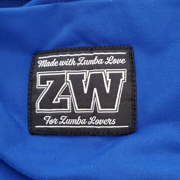 Zumba For Zumba Lovers High Waisted Ankle Leggings Surfs Up Blue Size Medium - Picture 10 of 13